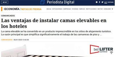 Cama elevable hotel
